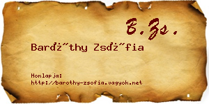 Baróthy Zsófia névjegykártya