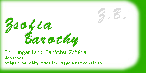 zsofia barothy business card